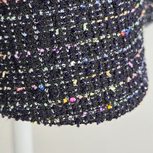 ๐ Torrid NWT Rainbow Boucle V-Neck Peplum Top Large 12 Torrid 0 black - Picture 8 of 17